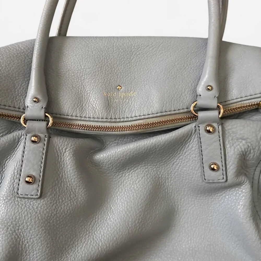 Kate Spade New York Cobble Hill Leslie handbag light blue pebbled leather LN